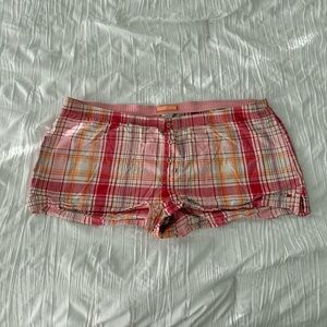 American Eagle Outfitters Plaid Low Rise PJ shorts